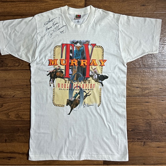 Ty Murray • All-Around Cowboy World Champion • 1998 • Signed • White • Shirt - Picture 4 of 10